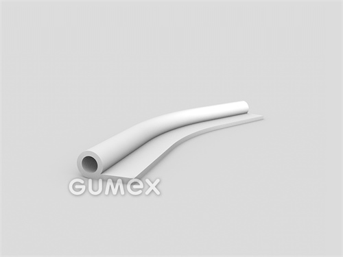 Silikónový profil tvaru "P" s dutinkou, 30x14/3mm, 60°ShA, -60°C/+180°C, biely